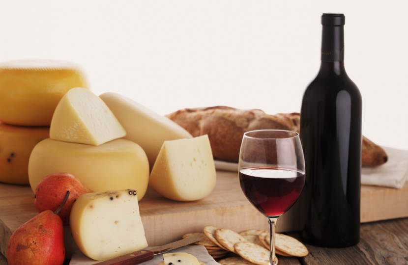 cheese and wine